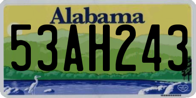 AL license plate 53AH243