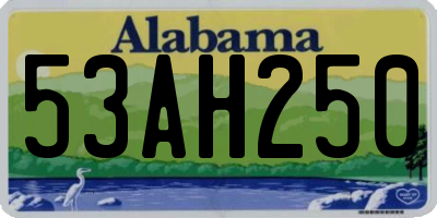 AL license plate 53AH250
