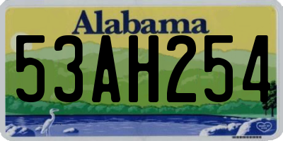 AL license plate 53AH254