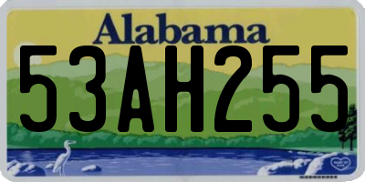 AL license plate 53AH255