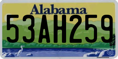 AL license plate 53AH259
