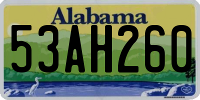 AL license plate 53AH260