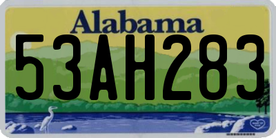 AL license plate 53AH283