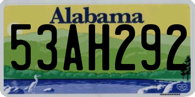 AL license plate 53AH292