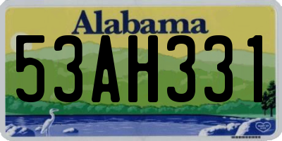 AL license plate 53AH331