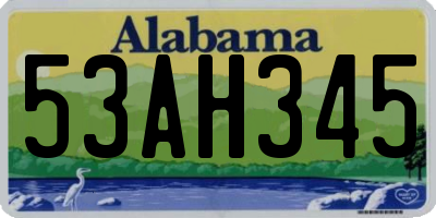 AL license plate 53AH345