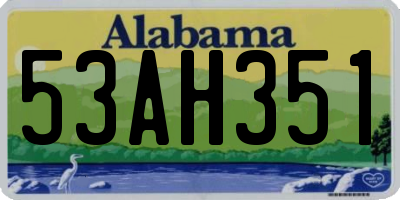 AL license plate 53AH351