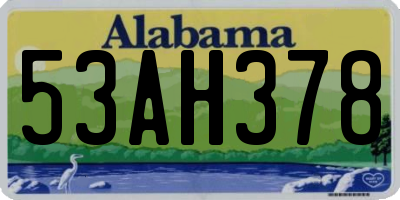 AL license plate 53AH378