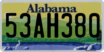 AL license plate 53AH380