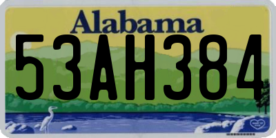 AL license plate 53AH384