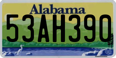 AL license plate 53AH390