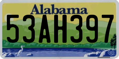 AL license plate 53AH397