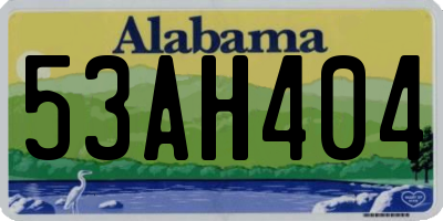 AL license plate 53AH404