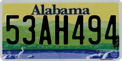 AL license plate 53AH494