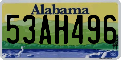 AL license plate 53AH496