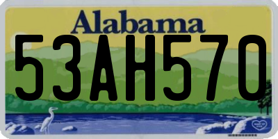 AL license plate 53AH570