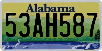 AL license plate 53AH587
