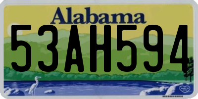 AL license plate 53AH594