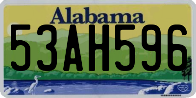 AL license plate 53AH596
