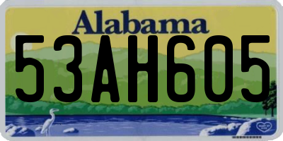 AL license plate 53AH605