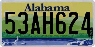 AL license plate 53AH624