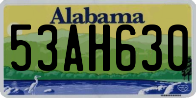 AL license plate 53AH630