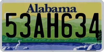 AL license plate 53AH634