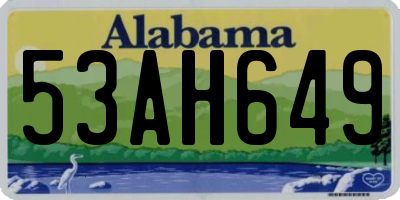 AL license plate 53AH649