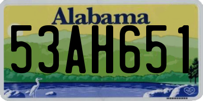 AL license plate 53AH651