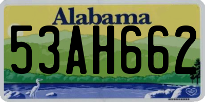 AL license plate 53AH662