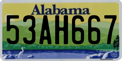 AL license plate 53AH667