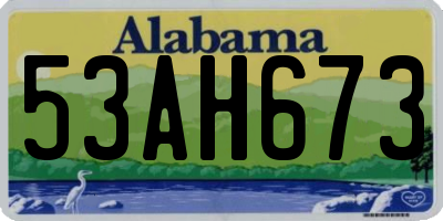 AL license plate 53AH673
