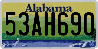 AL license plate 53AH690