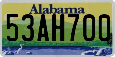 AL license plate 53AH700