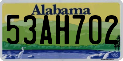 AL license plate 53AH702