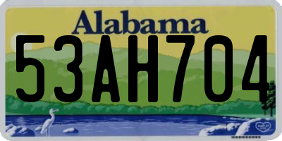 AL license plate 53AH704