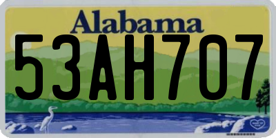 AL license plate 53AH707