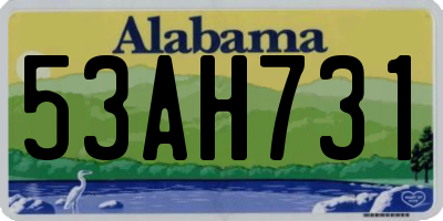 AL license plate 53AH731