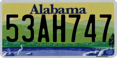 AL license plate 53AH747
