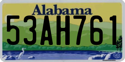 AL license plate 53AH761