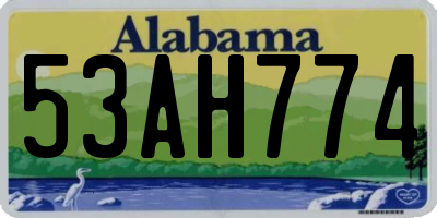 AL license plate 53AH774