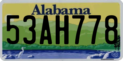 AL license plate 53AH778