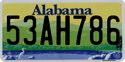 AL license plate 53AH786