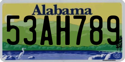 AL license plate 53AH789