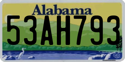 AL license plate 53AH793