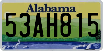 AL license plate 53AH815