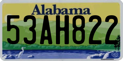AL license plate 53AH822