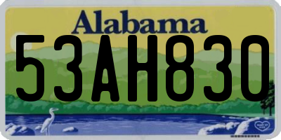 AL license plate 53AH830