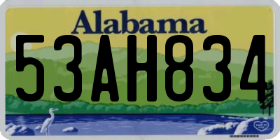 AL license plate 53AH834