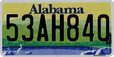 AL license plate 53AH840
